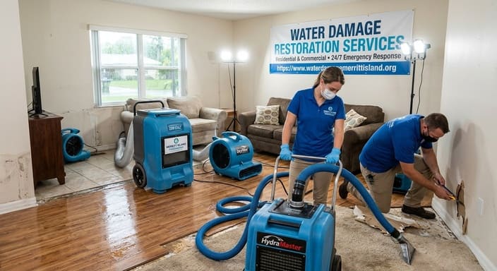 Full water damage restoration and structural drying equipment